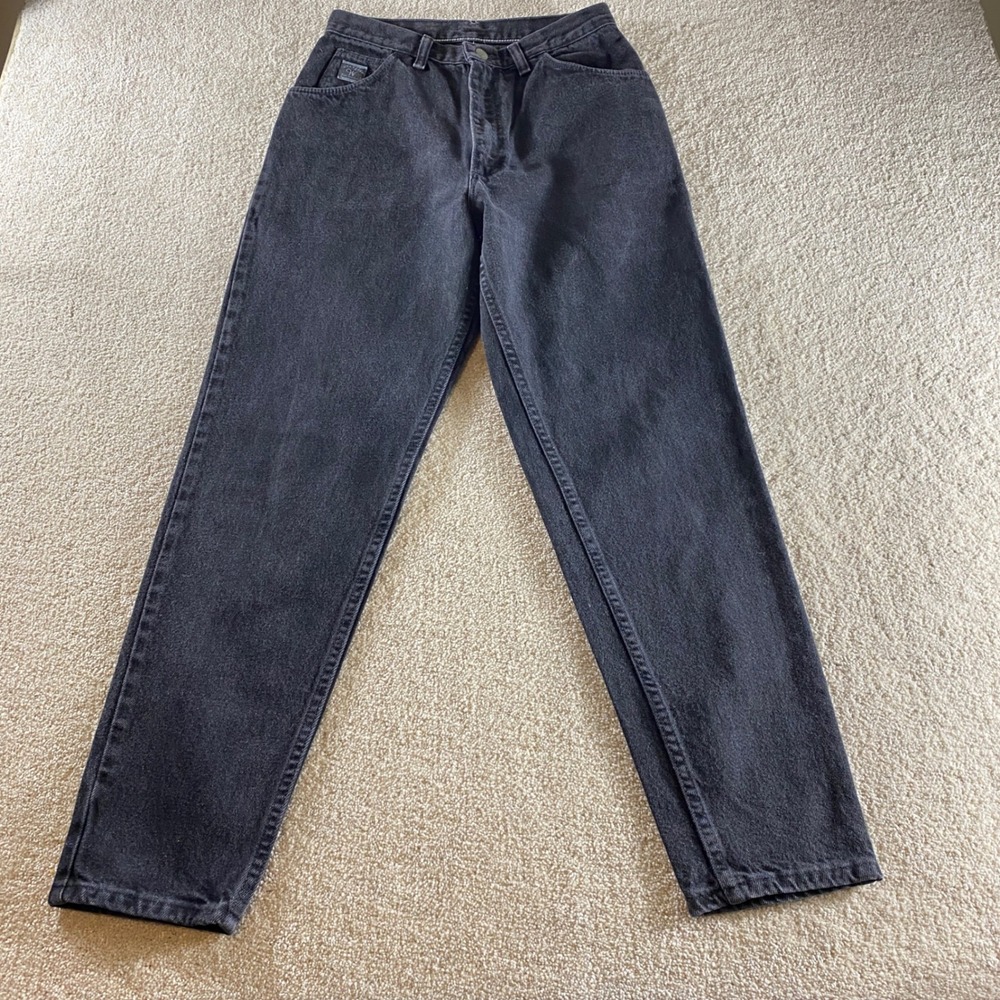 Wrangler Tapered Leg Jeans Womens 10x30 Black Excellent High Rise Vintage 90s